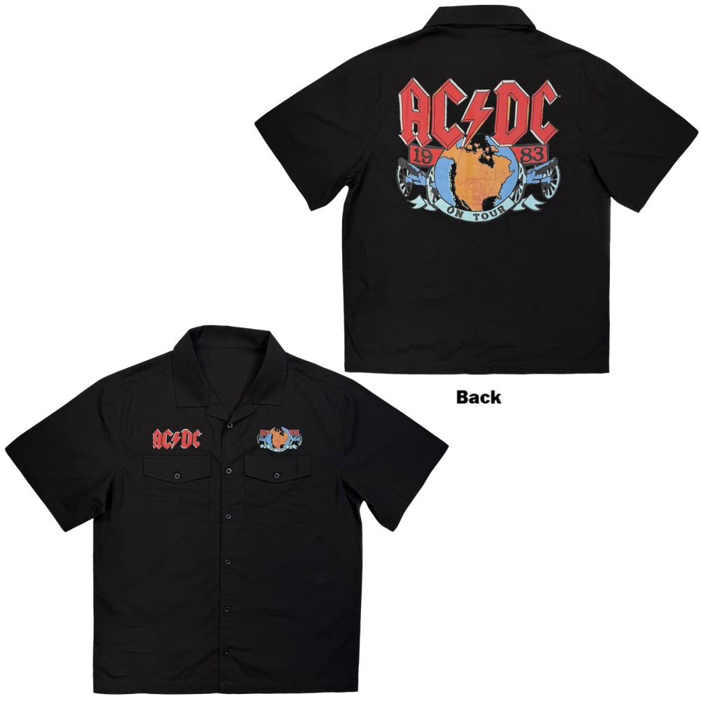 AC/DC - On Tour '83 Shirt - Zwart